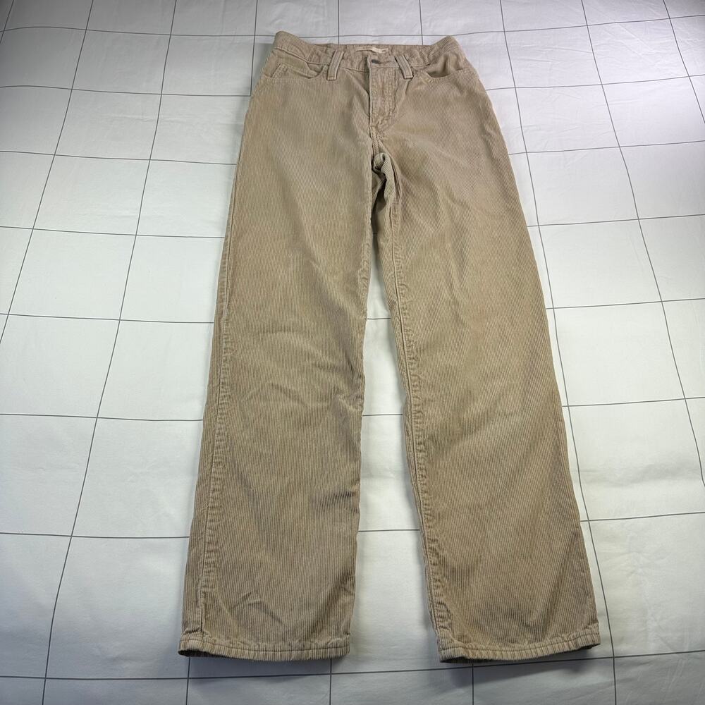 Levi's Jeans Womens 25 Tan '94 Baggy Corduroy 5 Pocket Straight Casual Cotton